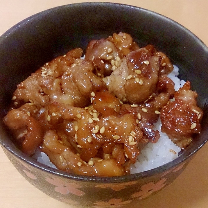 カリカリ豚の甘酢丼～夏バテ防止に酢をたっぷりね～